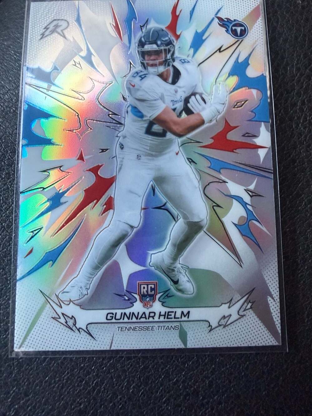 2025 Topps Gunnar Helm Tennessee Titans Rookie Raywave Refractor Card